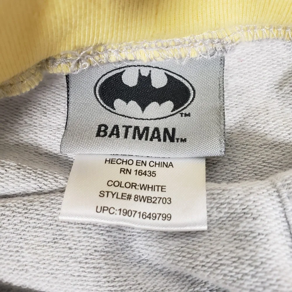 Batman Shorts 3/6M Baby Gray Yellow DC Comics Superhero Logo‎ Outfit